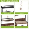 60'' Large Litter Box Enclosure with Storage Shelf, Hidden Litter Box Furniture with Condo, Hammock, Scratching Mat and Playing Ball - 4 of 4