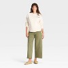 Under The Belly Sailor Wide Leg Maternity Jeans - Isabel Maternity by Ingrid & Isabel™ Olive Green - 3 of 4