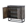 Alvara Court 2 Door Cabinet Brown - Treasure Trove Accents: Mid-Century Modern, Adjustable Shelves - 3 of 4