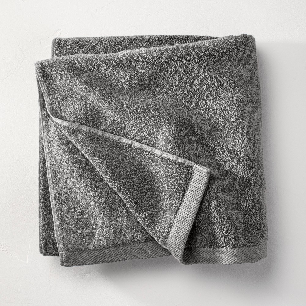 Photos - Towel Organic Bath  Dark Gray - Casaluna™
