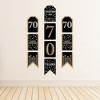 Big Dot of Happiness Adult 70th Birthday - Gold - Hanging Vertical Paper Door Banners - Birthday Party Wall Decoration Kit - Indoor Door Decor - 3 of 4