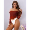 Allegra K Women's High Waist T-back Hi-Cut Elasticity Thongs - 4 of 4