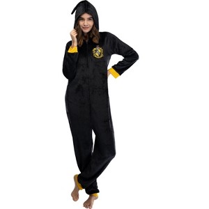 Harry Potter Juniors' Hooded One-Piece Pajama Union Suit - 1 of 4