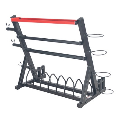 Sunny Health & Fitness All-In-One Weights Storage Rack Stand