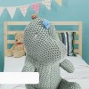 CHILDLIKE BEHAVIOR 8.6'' x 7.8'' Dinosaur Stuffed Animal, Gray - image 3 of 4