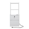 INFURNIC Nightstands Set of 2 Modern Night Stand Smart Nightstands with Night Light for Bedroom Storage, White, 15.74"*15.74"*41.14" - 2 of 4