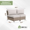EAGLE PEAK Coastal Vista Curved Outdoor Wicker Sofa with Cushions, Patio Furniture Sets Outdoor Sectional Patio Conversation Set - 2 of 4