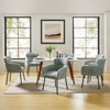 Curt Boucle Elevated Backrest Dining Chair with Metal Legs Set of 6 | Artful Living Design - 2 of 4