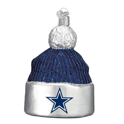 Old World Christmas Blown Glass Ornament for Christmas Tree, Dallas Cowboys Beanie - image 1 of 3