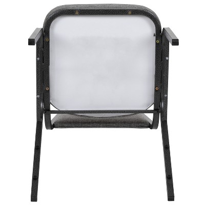 Silver Vein Frame Gray Fabric Stacking Banquet Chair