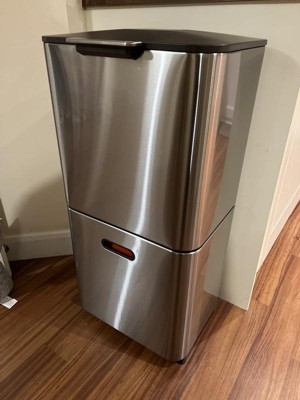 Joseph Joseph Stainless Steel 30l Step Trash Can Compactor : Target