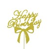 O'Creme Gold Paper 'Happy Birthday' Cake Topper - 2 of 3