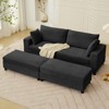 Mjkone Modern Extra-Large Corduroy Upholstered Modular Sectional Sofa Set,Deep Seat Sleeper Chair Indoor with Ottoman - 2 of 4