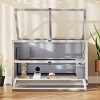 SEVOBAL 35.4'' 3-Tier Wooden Hamster Cage with Removable Ramps Tray Small Animals Hutch with Wheels Openable Doors for Dwarf Syrian Hamster Mice Rat - 2 of 4