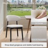 Dsvimoy Accent Chair Dining Chair Set with Black Solid Wood Legs for Kitchen and Living Room, Light Gray, 38"*27"*12" - 4 of 4
