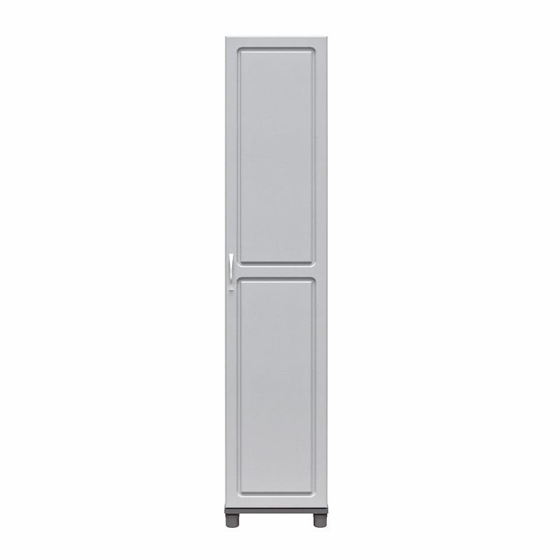 Systembuild Kendall 16" Utility Storage Cabinet, Graphite Gray/Light Gray, 1 of 5