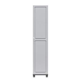 Systembuild Kendall 16" Utility Storage Cabinet, Graphite Gray/Light Gray