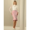 Hobemty Women's Office Fishtail Stretchy High Waist Bodycon Pencil Skirts - 2 of 4