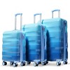 FURNIinspire Bag And Luggage 3 Piece Sets Carry On Luggage, Travel Luggage Set Hard Shell Suitcases with Wheels, Blue, 12.2"*19.7"*30.1" - 2 of 4