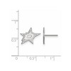 Black Bow Jewelry 10k White Gold Dallas Stars NHL Stud Earrings - 2 of 3