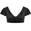 Women's Plus Size Ingrid Cap Sleeve Top - black | CITY CHIC - 4 of 4