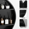SpassWay 24 Inch Round Wall Mirror Black Metal Framed Circular Mirror for Bathroom Vanity, Living Room, Bedroom Decor - 4 of 4