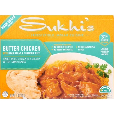 Sukhi's Indian Butter Chicken Curry With Naan Bread & Turmeric Rice ...