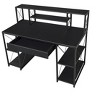 Vynxaria All-Purpose Writing Desk - Modern Design, Black Finish, Spacious Storage - 2 of 4