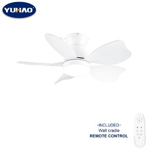YUHAO 48 in. Indoor Modern Contemporary Plywood Blades Reversible DC Motor Low Profile Ceiling Fan with Light and Remote Control - 1 of 4
