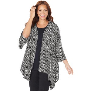 Catherines Women's Plus Size Seasonless Cascade Duster - 1 of 4