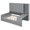 KIGFTSOD Wooden Daybed With Three Drawers, and All-in-One Cabinet, Desk and Shelves - 4 of 4