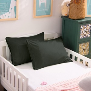2 Pack 500 Thread Count Cotton Envelope Toddler Pillowcases, Ultra Soft Travel Pillow Cases - NTBAY - 1 of 4