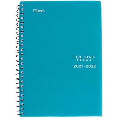 2021-22 Customizable Academic Weekly/Monthly Planner 5.5" x 8.5" Teal - Five Star