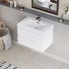 Osparple Modern Bathroom Vanity with Sink Wall-Mounted Bathroom Vanity with 2 Soft Closing Multi-functional Drawers for Small Bathroom - 2 of 4