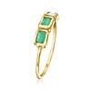 RS Pure by Ross-Simons 0.40 ct. t.w. Emerald 3-Stone Ring in 14kt Yellow Gold - 3 of 4