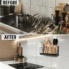 LunaLulinlk Extra Large Kitchen Utensil Holder, Wall Mounted Anti Rust Metal Holder for Kitchen Counter, Farmhouse Cooking Utensil Storage, Black - 2 of 4