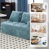 Grungis Chenille Loveseat Sofa with Left Arm & Removable Pillows, Modern Minimalist 2-Seater Sofa for Living Room & Bedroom - 4 of 4