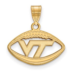 Black Bow Jewelry 14k Yellow Gold Plated Sterling Silver Virginia Tech Hokies NCAA Pendant - 1 of 3