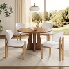 Christopher Knight Home Elias Scandinavian Modern Rubber Wood Dining Chairs with Upholstered Seat - 2 of 4
