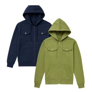 2 Pack Men's Heavyweight Zip Hoodie Jackets - Ultimate Value & Warmth - 1 of 3