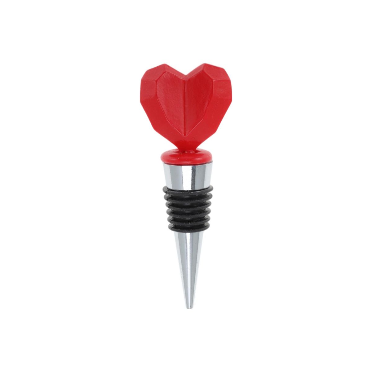 Unique Bargains Bottle Stoppers Teddy Bears Zinc Alloy Resin TPR Red Silver Tone Black 1 Pc