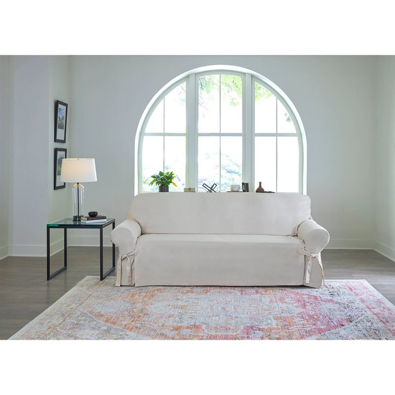 Duck Sofa Slipcover Natural - Sure Fit, 4 of 5