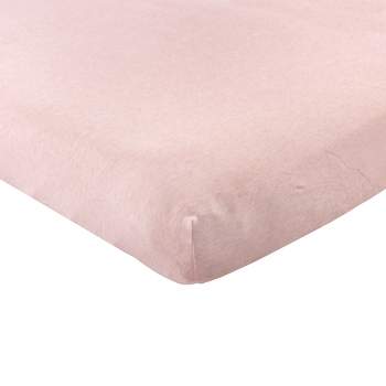 Hudson Baby Infant Girl Cotton Fitted Crib Sheet, Pink