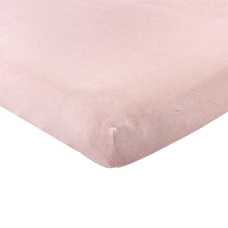 Hudson Baby Infant Girl Cotton Fitted Crib Sheet, Pink, 1 of 3