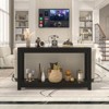 Aheaplus 47'' W Entryway Table with Storage Shelf, Farmhouse Wood Narrow Console Table Behind Couch Sofa - 3 of 4