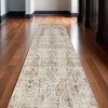 HomeRoots 12' Gray Ivory And Burnt Orange Oriental Distressed Runner Rug With Fringe - 2 of 3