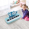 Infans 37-Key Kids Piano Keyboard Toy Musical Electronic Instrument with Stool Blue - 4 of 4