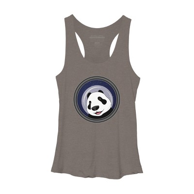 Women's Design By Humans Cosmopanda By Alpri Racerback Tank Top