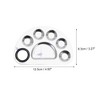 Unique Bargains Portable Small Semicircle Nail Art Palette Silver Tone 1 Set - 4 of 4