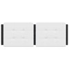 vidaXL Headboard Cushion Black and White Faux Leather, Foam Double - 4 of 4